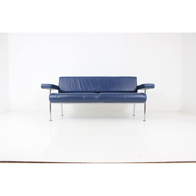 Brunner blue sofa "Meet",  Wolfgang C.R. MEZGER - 1990s