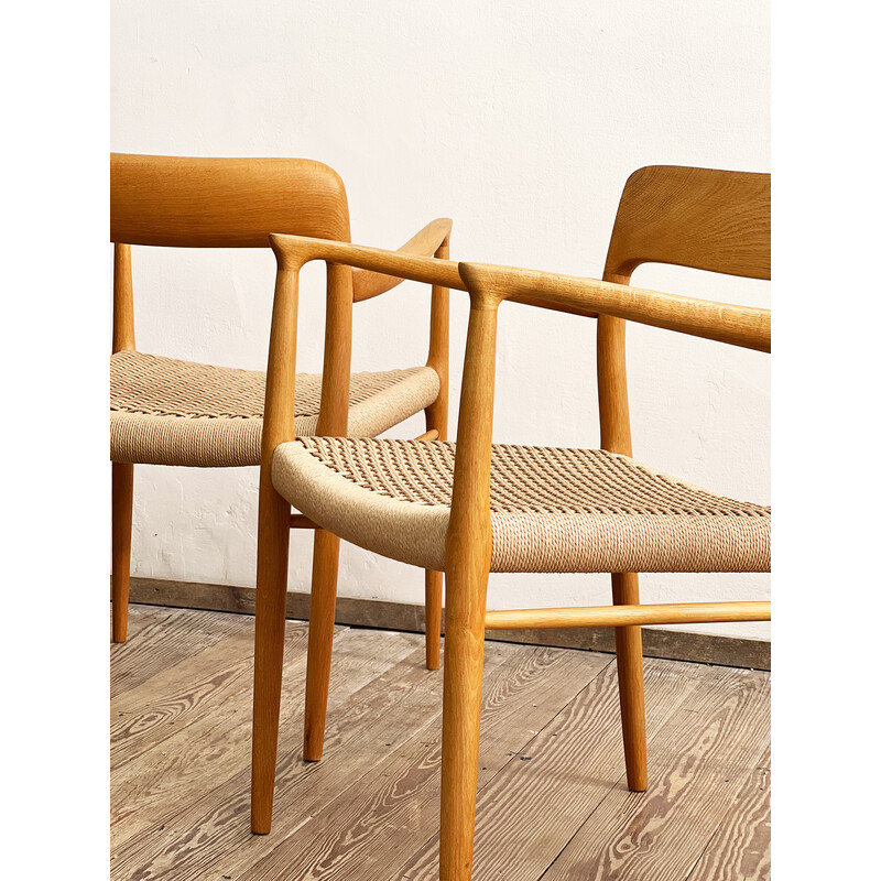 Set of 4 mid-century Danish model 56 chairs by Niels O. Møller for Jl Mollers Møbelfabrik, 1950