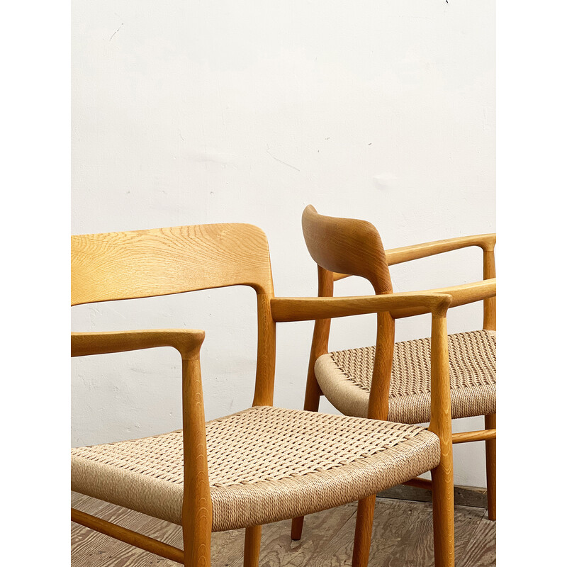 Set of 4 mid-century Danish model 56 chairs by Niels O. Møller for Jl Mollers Møbelfabrik, 1950