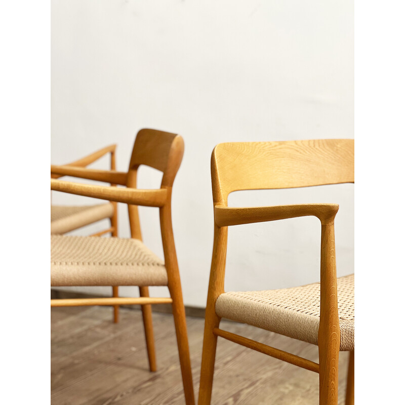 Set of 4 mid-century Danish model 56 chairs by Niels O. Møller for Jl Mollers Møbelfabrik, 1950