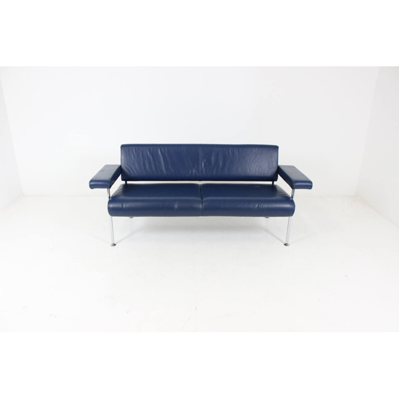 Brunner blue sofa "Meet",  Wolfgang C.R. MEZGER - 1990s