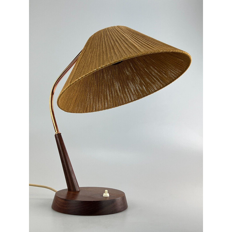Vintage Temde teakhouten tafellamp, 1960-1970