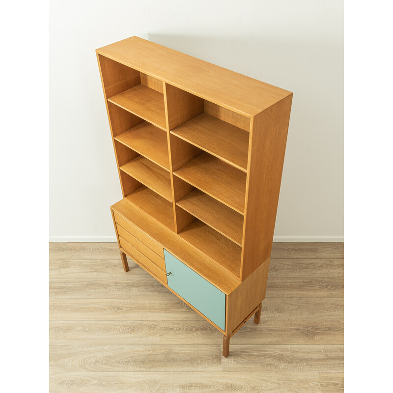 Vintage oakwood bookcase with chest of drawers by Erik Wørts, 1960s