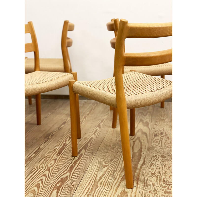 Set of 6 vintage chairs model 84 by Niels O. Moller for J. L. Mollers Mobelfabrik, Denmark 1950