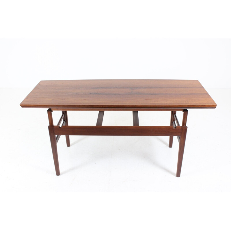 Adjustable height Danish teak coffee table - 1960s