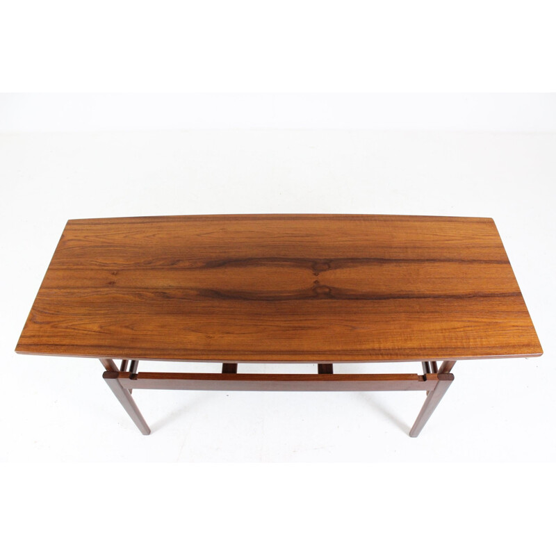 Adjustable height Danish teak coffee table - 1960s