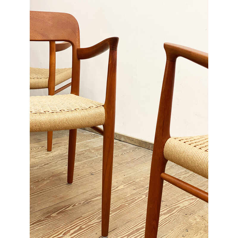 Set van 4 vintage Deense teakhouten stoelen model 56 door Niels O Moller voor Jl Møllers Mobelfabrik, 1950