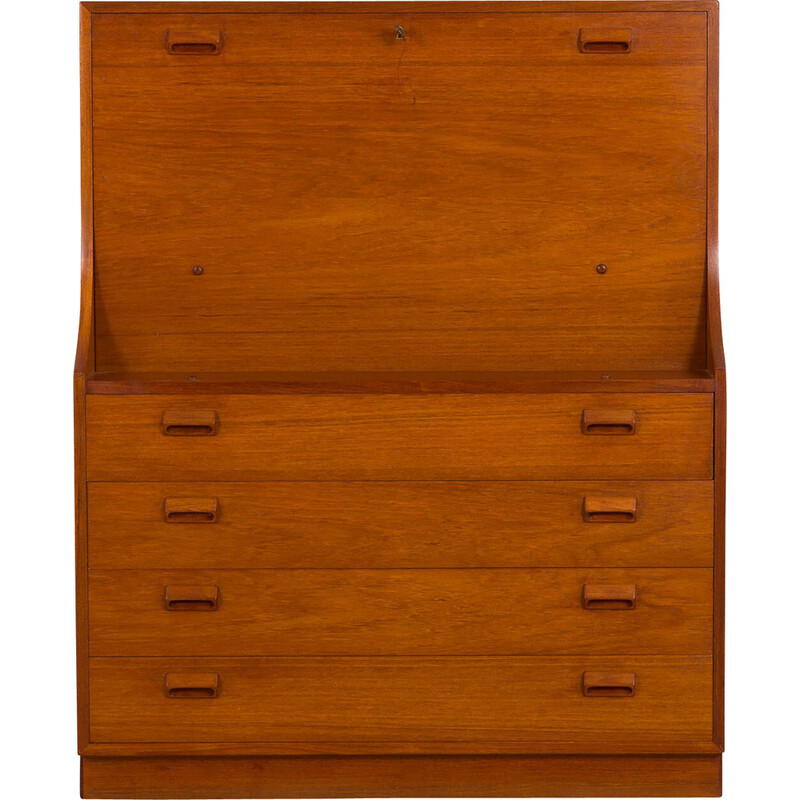 Scandinavian vintage teak secretary by Børge Mogensen for Søborg Møbelfabrik, 1960s