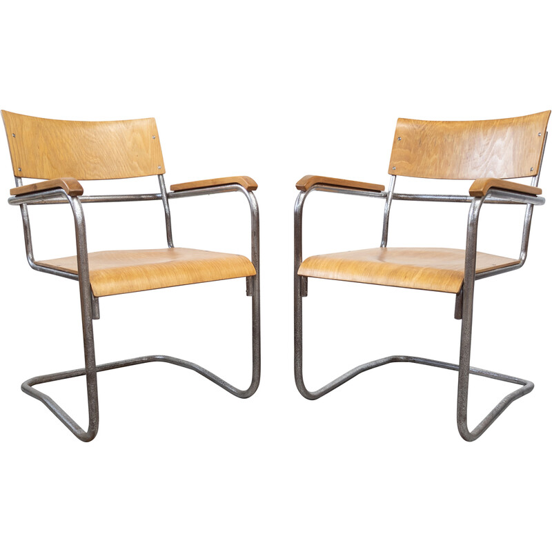 Vintage Bauhaus armchair by Antonín Šámal, Czechoslovakia 1930s