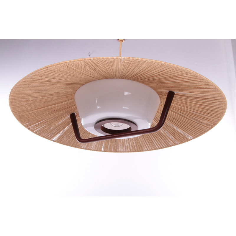 Vintage Temde pendant lamp with teak, Germany 1960s