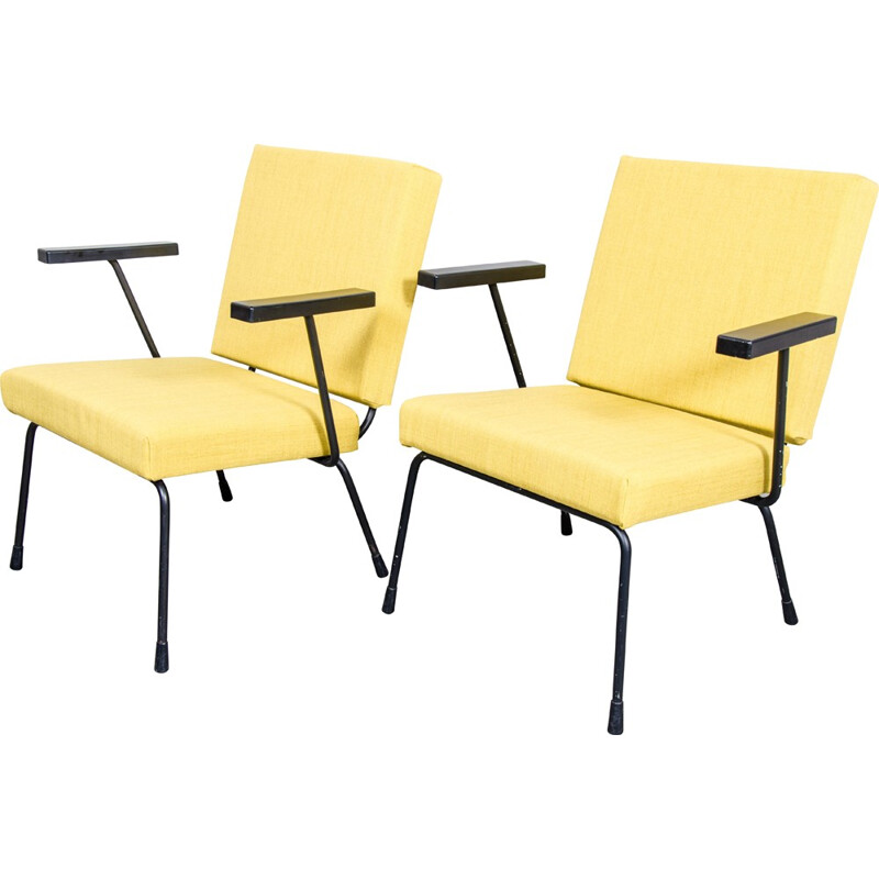 Pair of Gispen "1401" armchairs, Wim RIETVELD - 1950s