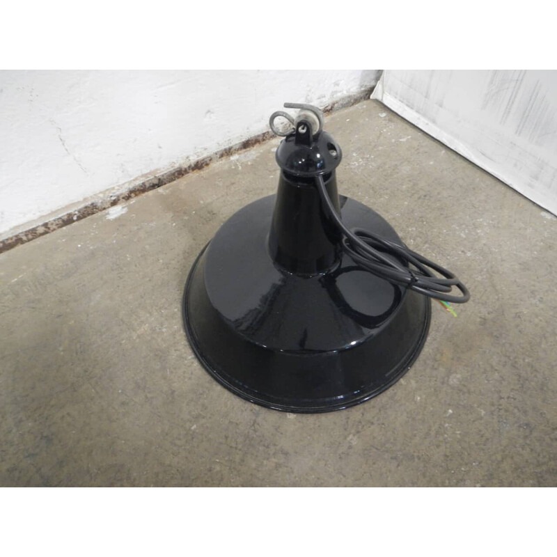 Lámpara de suspensión industrial negra vintage