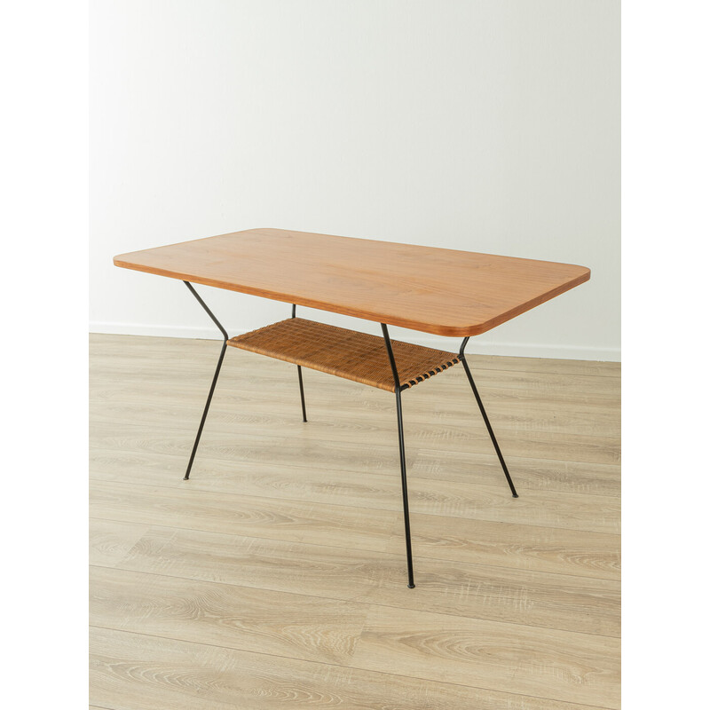 Vintage teak  and metal coffee table, Germany 1950s