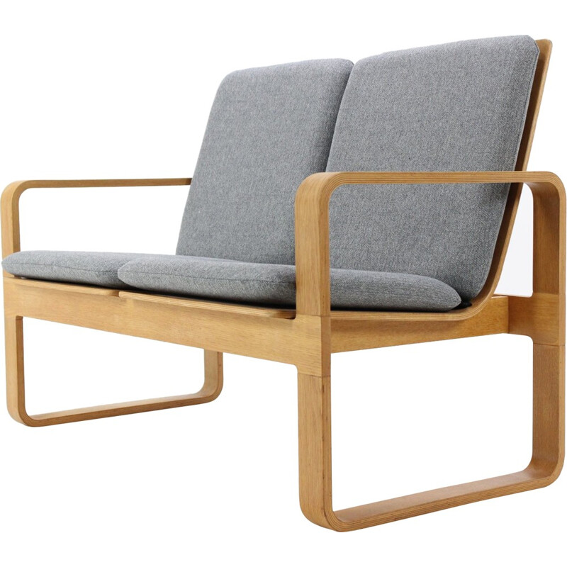 Scandinavian 2-seater sofa in oak plywood, THYGESEN & SØRENSEN - 1970s