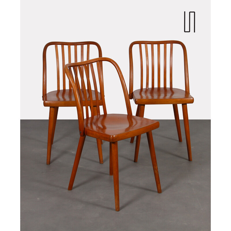 Set van 3 vintage stoelen door Antonin Suman voor Ton, 1960