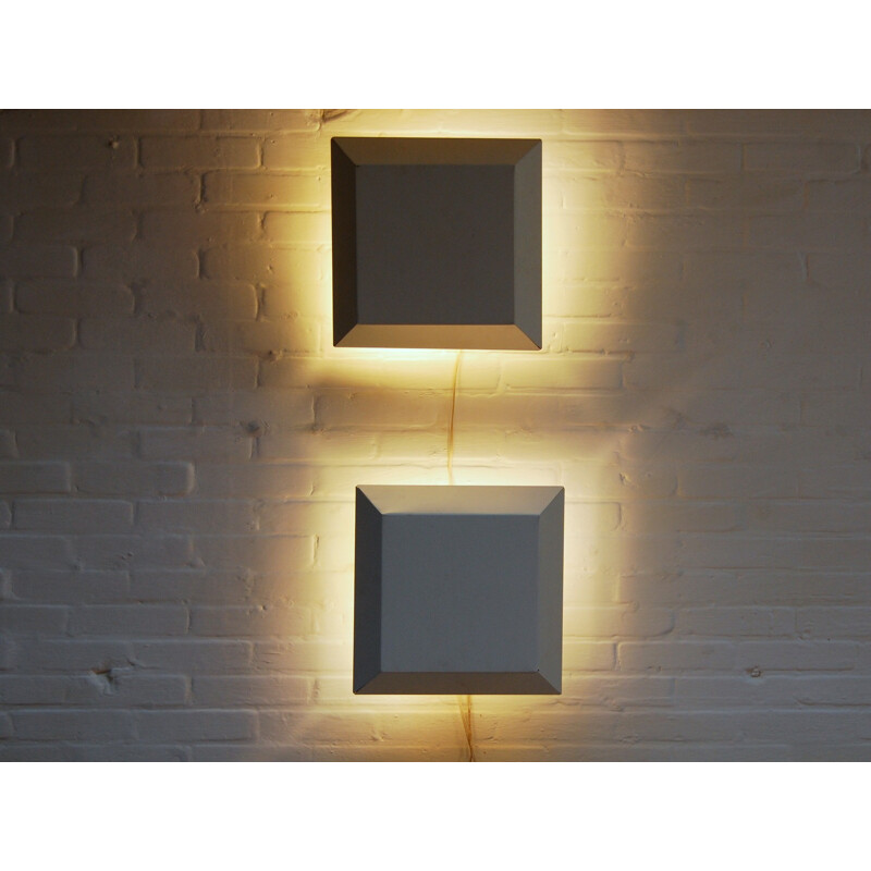 Pair of wall lamps "Fullmetal", Manufacturer Anvia Almelo - 1960s
