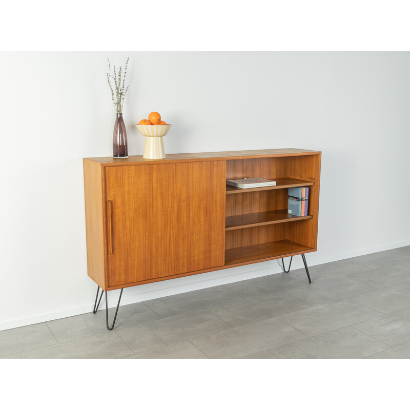 Vintage teak sideboard with a sliding door by Wk Möbel, Germany 1960s