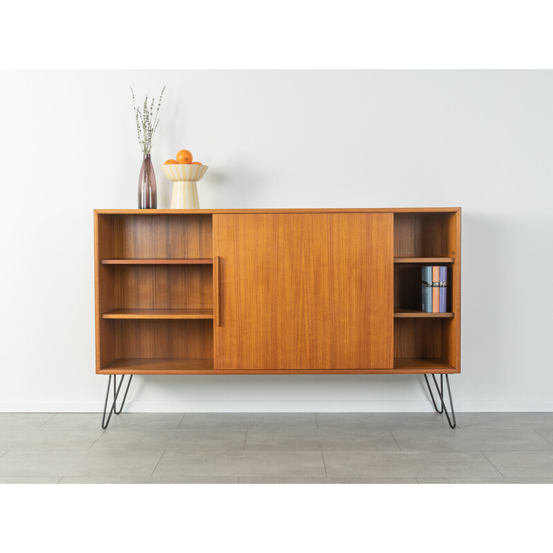 Vintage teak sideboard with a sliding door by Wk Möbel, Germany 1960s