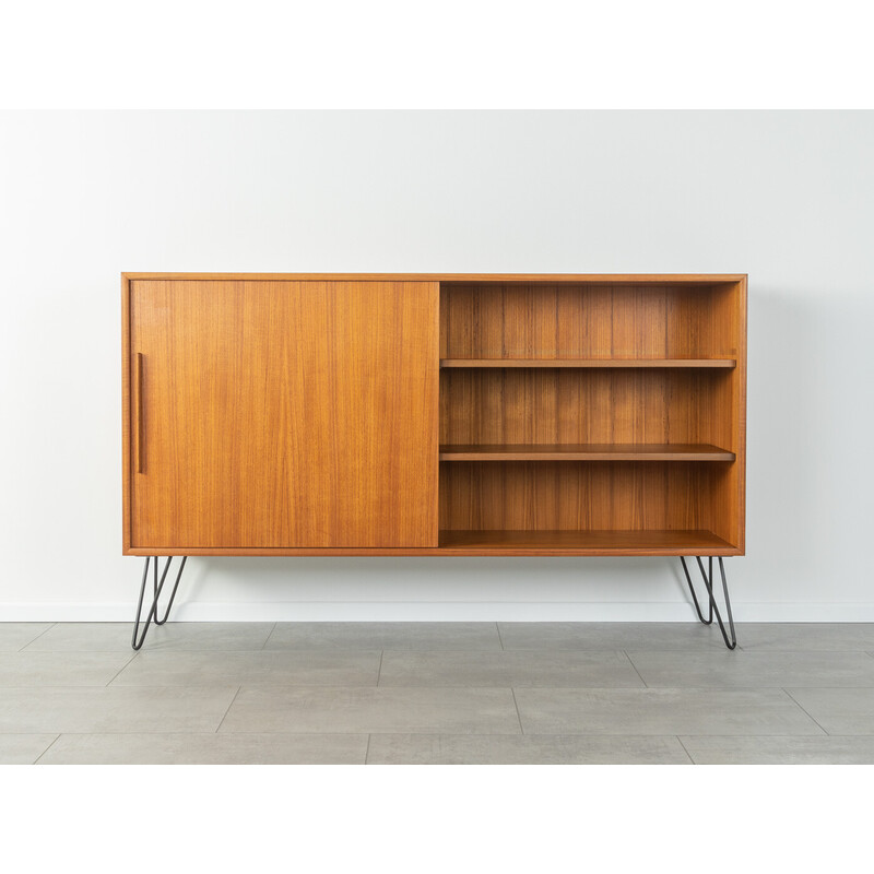 Vintage teak sideboard with a sliding door by Wk Möbel, Germany 1960s