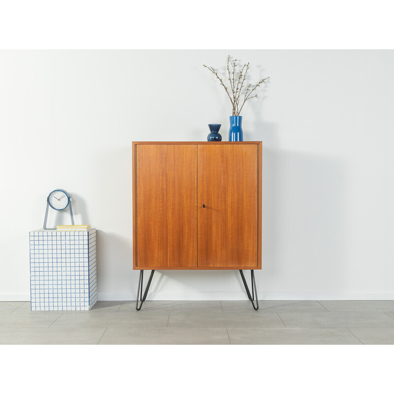 Vintage teak cabinet with two doors by DeWe, Germany 1960s