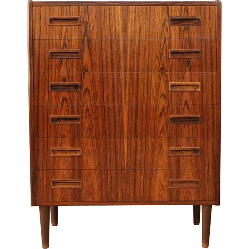 Dutch tall chest of drawers in rosewood - 1960s