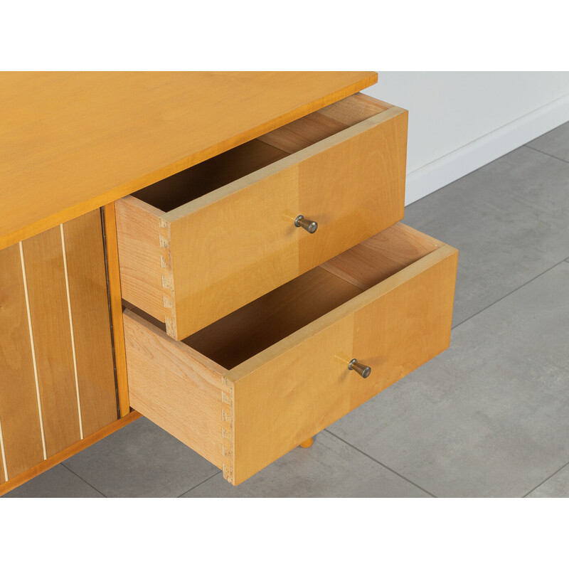 Vintage birchwood sideboard with two doors, Germany 1950s