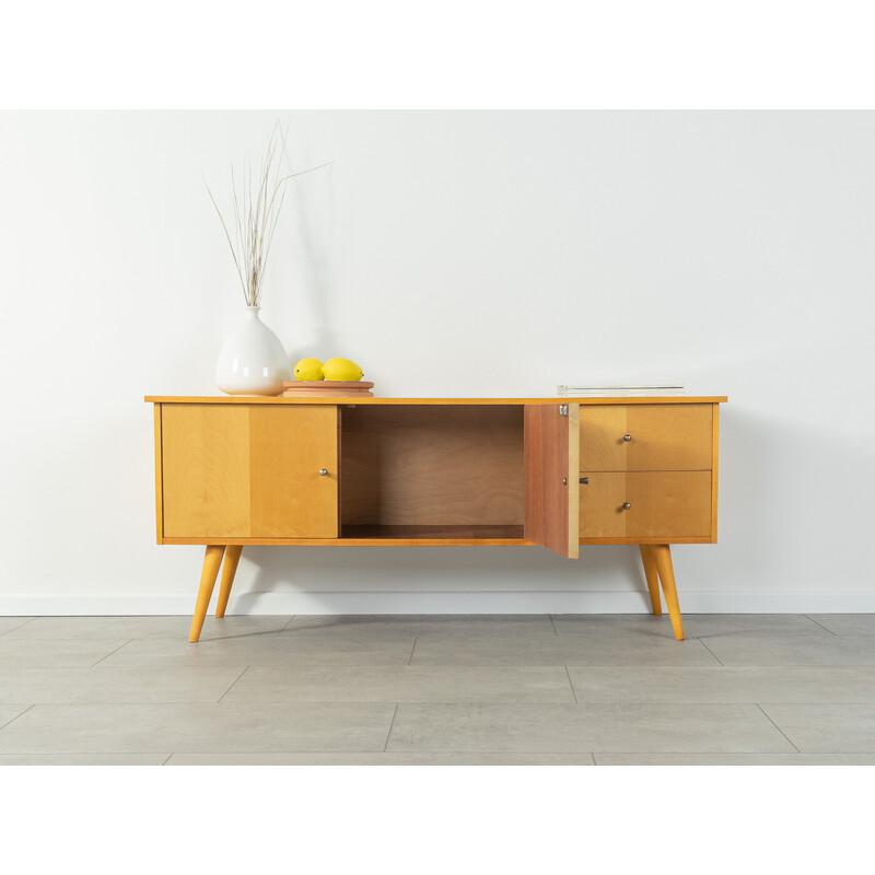 Vintage birchwood sideboard with two doors, Germany 1950s