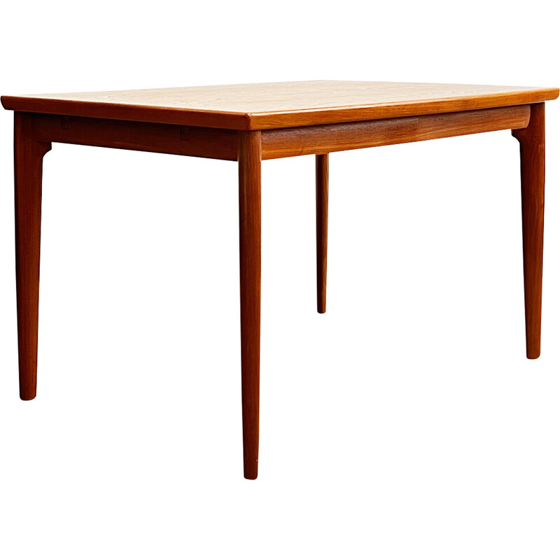 Mid-century Danish round teak extendable dining table by Grete Jalk for Glostrup, 1960s