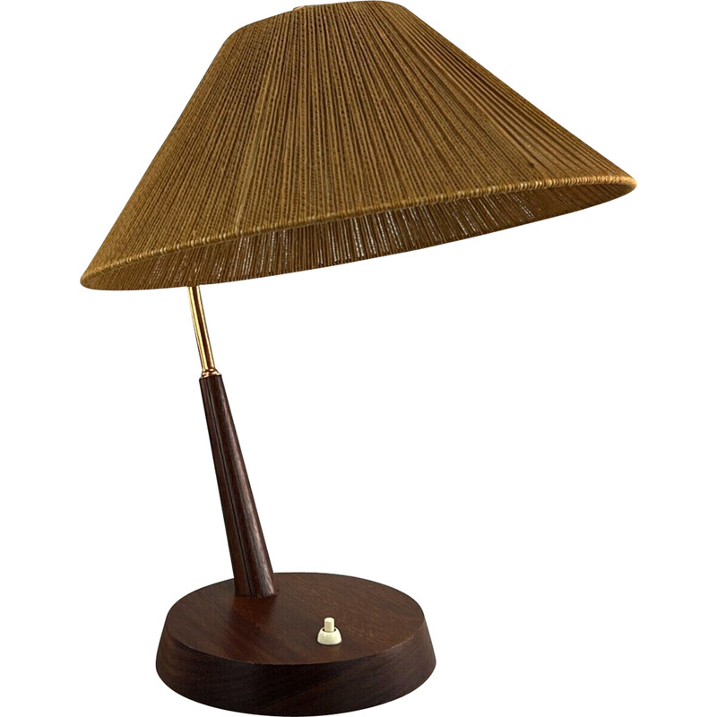 Lámpara de mesa vintage de teca Temde, 1960-1970