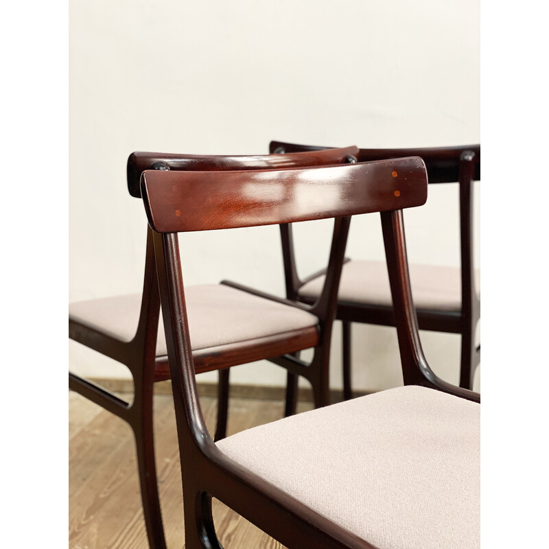 Set of 6 Danish mid-century Rungstedlund dining chairs by Ole Wanscher for Poul Jeppensens, 1950s