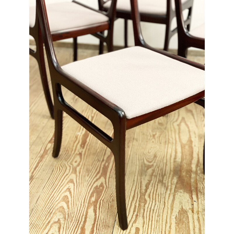 Danish Mid-Century Rungstedlund Dining Chairs in Mahogany by Ole Wanscher for Poul Jeppensens, 1950s, Set of 6