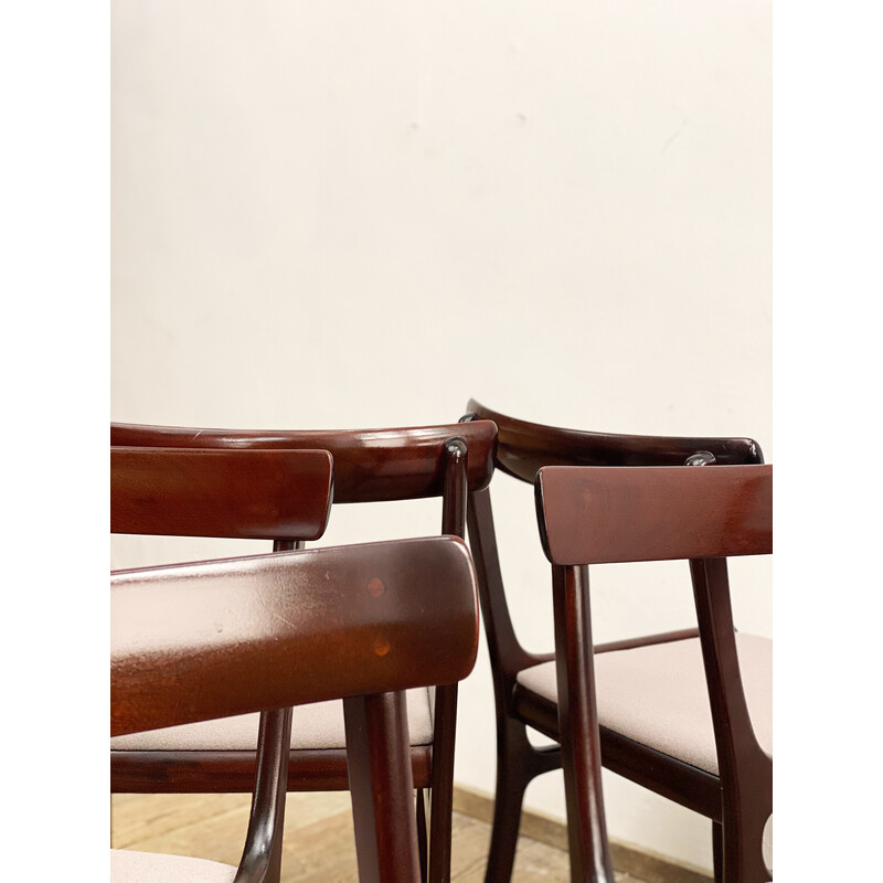 Danish Mid-Century Rungstedlund Dining Chairs in Mahogany by Ole Wanscher for Poul Jeppensens, 1950s, Set of 6