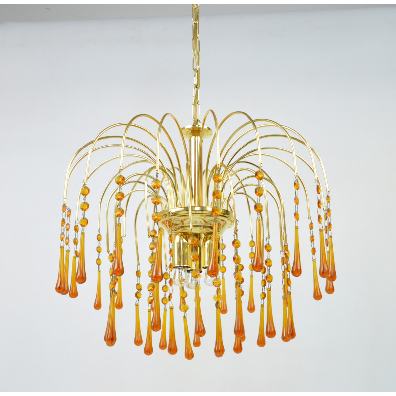 Vintage chandelier by Emme, Italy 1980s