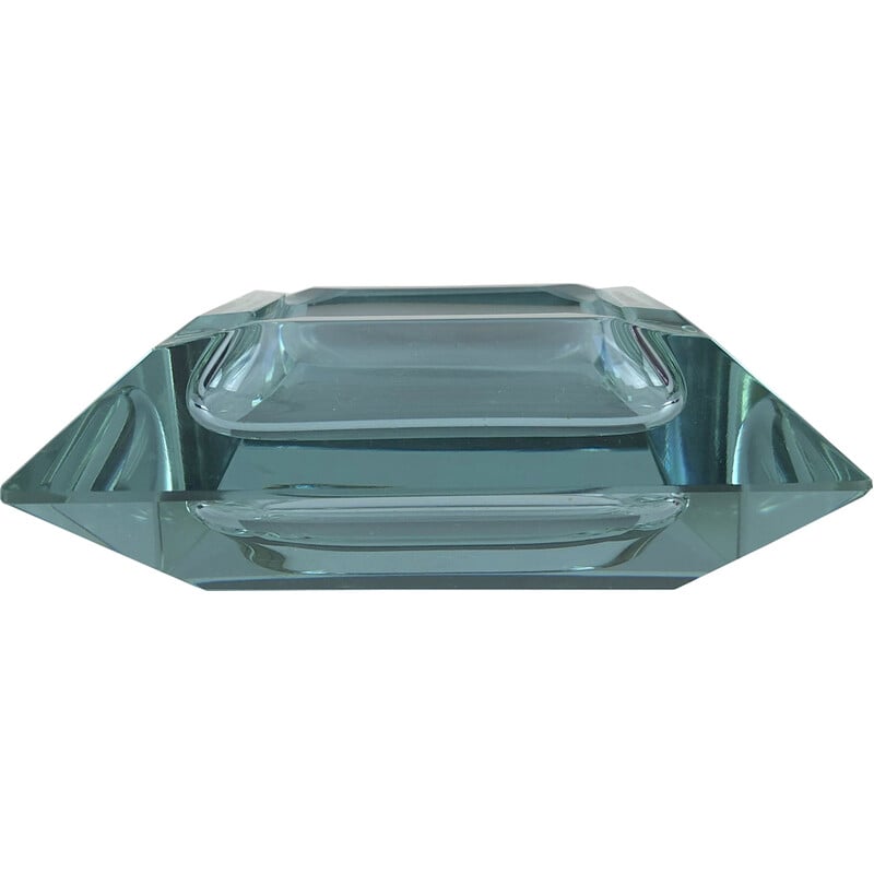 Vintage Art Deco Neodymium glass ashtray, 1920s