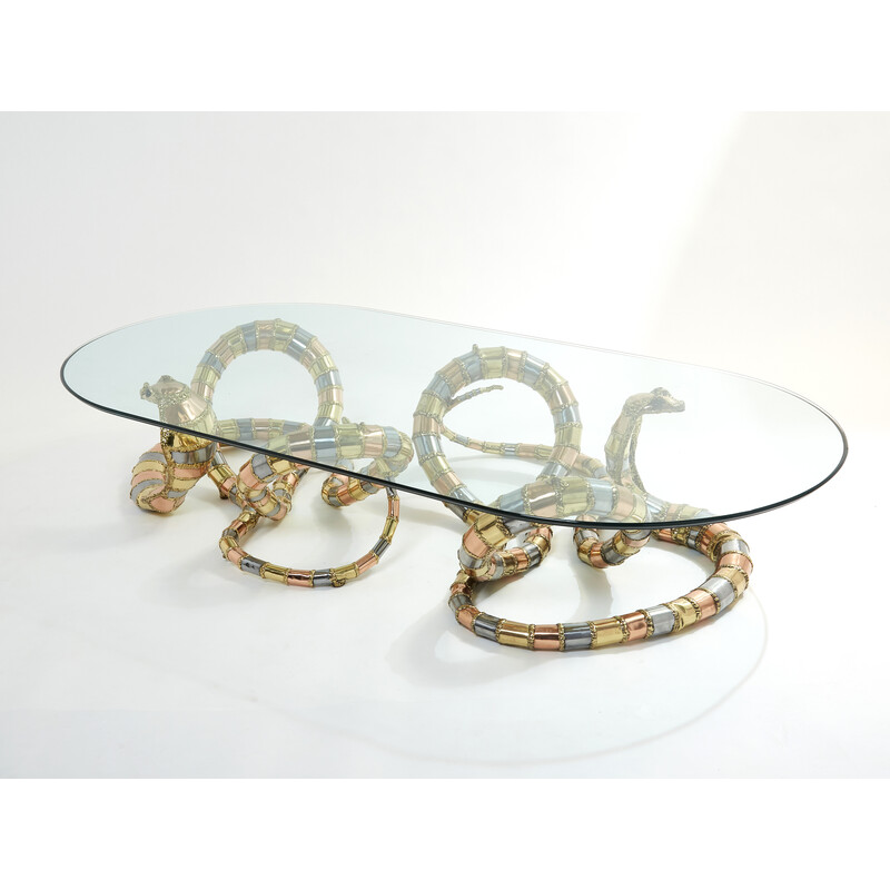 Cobra vintage coffee table by Isabelle Faure, 1970