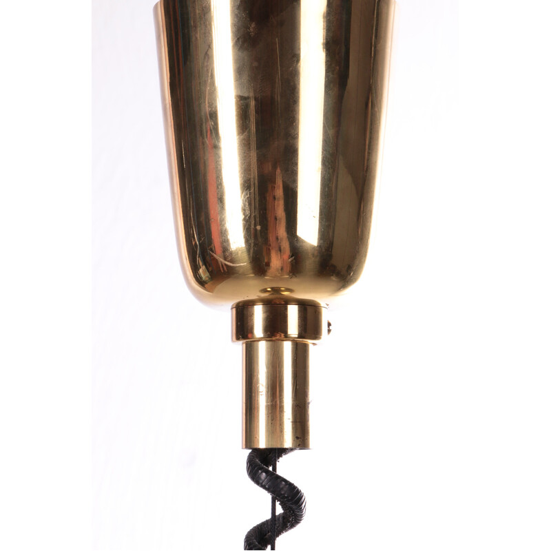 Lámpara colgante de latón vintage de Vereinigte Werkstatten München, Alemania 1960