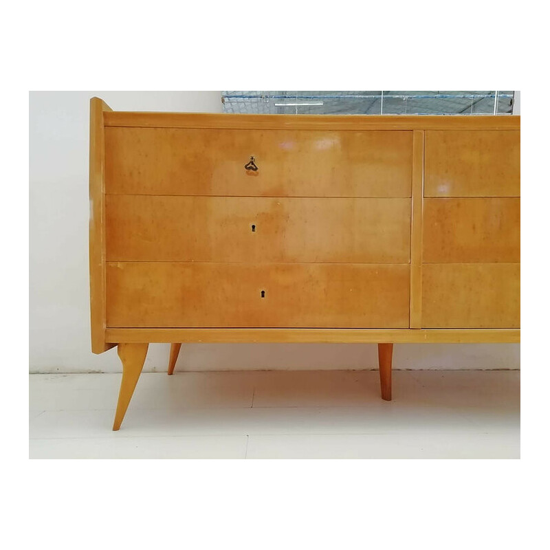 Tocador italiano vintage de madera, 1950