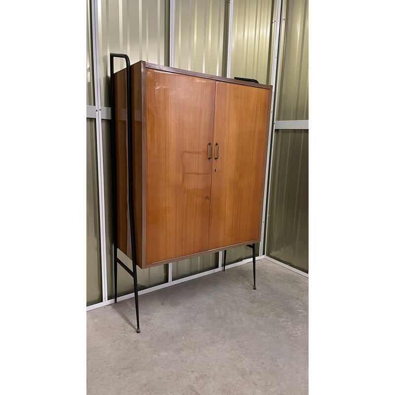 Italienischer Vintage-Schrank mit Metallgestell, 1960