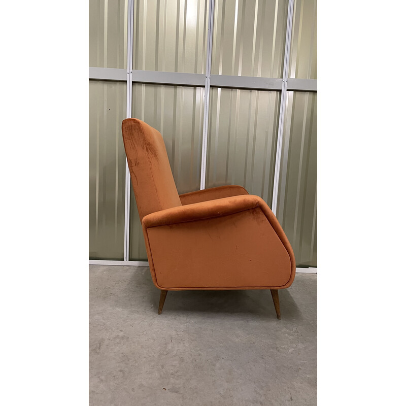 Vintage Italian velvet armchair, 1960