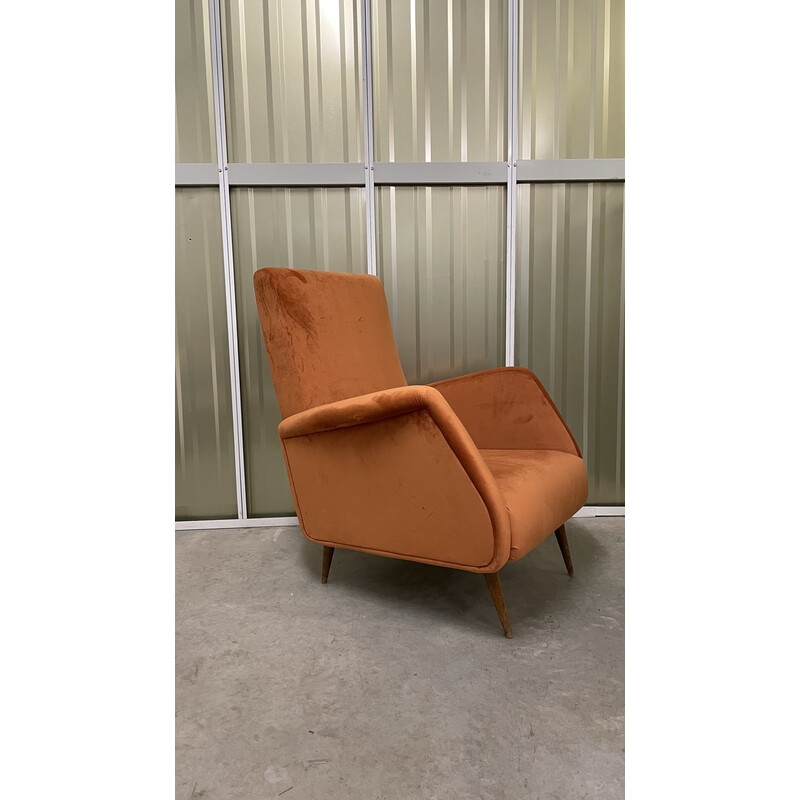 Vintage Italian velvet armchair, 1960