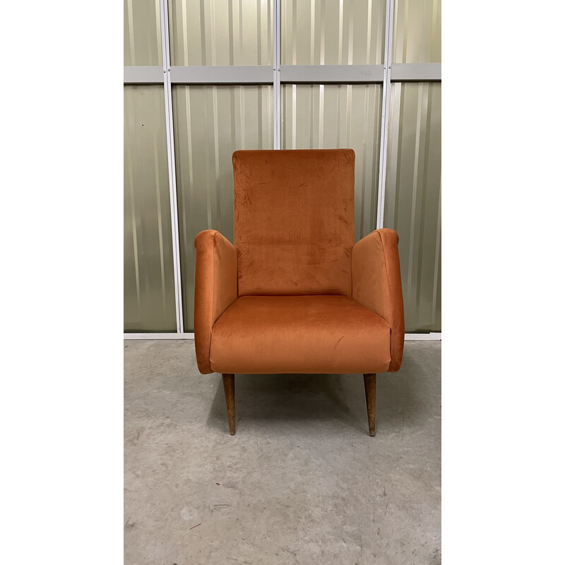 Vintage Italian velvet armchair, 1960