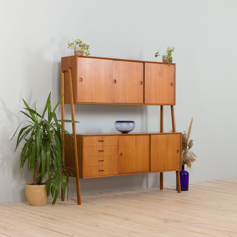 Credenza doppia danese d'epoca in teak modello 3 di Gunni Omann per Oman Junn Møbelfabrik, 1950-1960