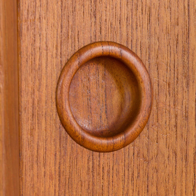 Danish vintage double sideboard hutch in teak model 3 by Gunni Omann for Oman Junn Møbelfabrik, 1950-1960s