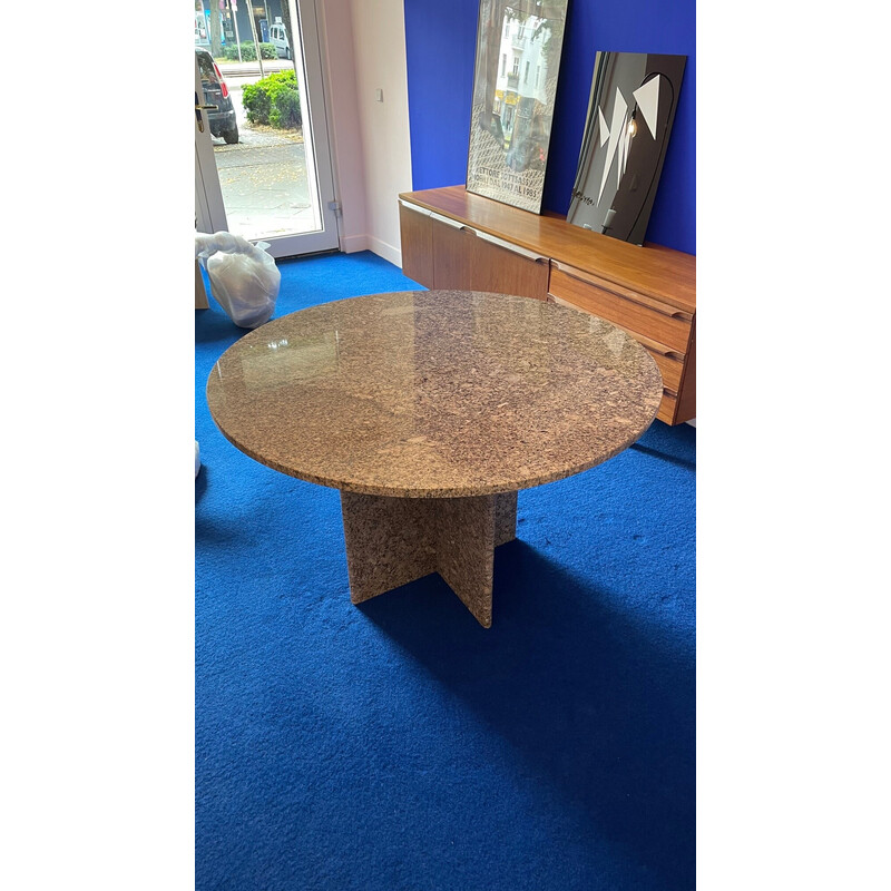 Vintage pink granite table, 1970