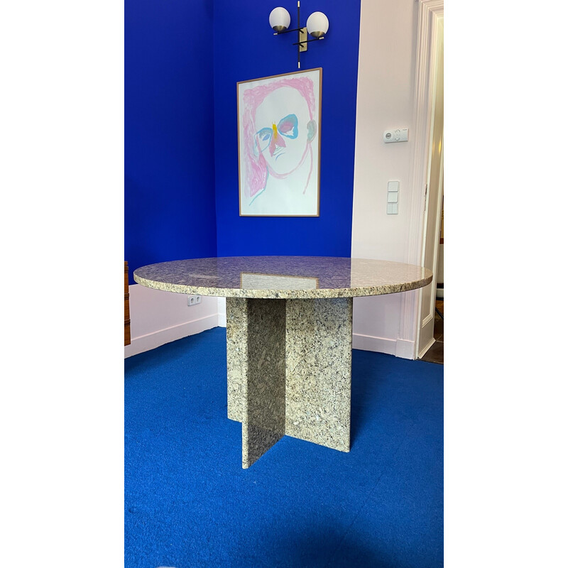 Vintage pink granite table, 1970