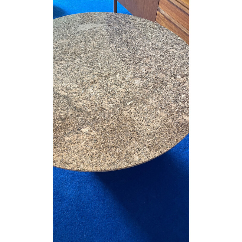 Vintage pink granite table, 1970