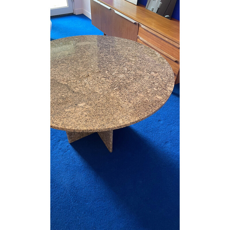 Vintage pink granite table, 1970