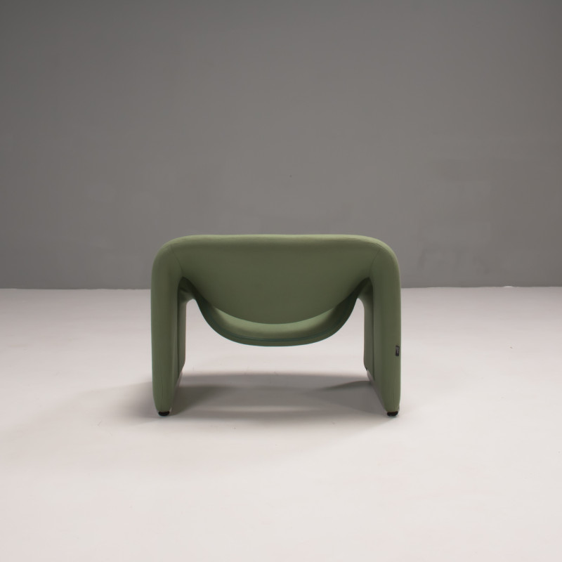 Coppia di poltrone vintage in tessuto verde chiaro F598 Groovy di Pierre Paulin per Artifort