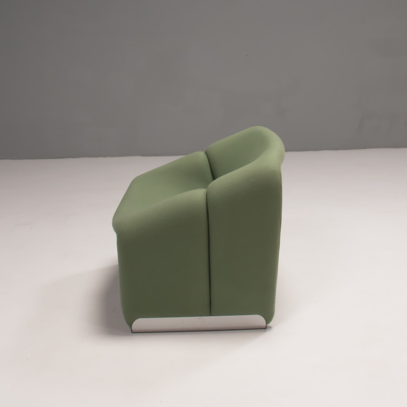 Paire de fauteuils vintage en tissu vert pâle F598 Groovy de Pierre Paulin pour Artifort