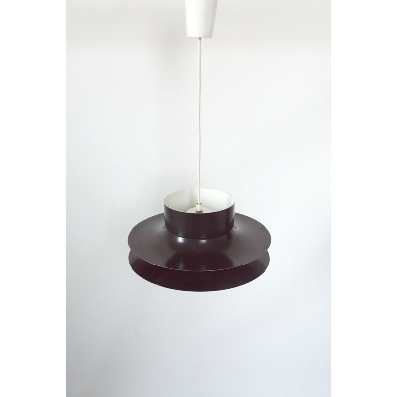 Mid century scandinavian black pendant lamp, 1970s